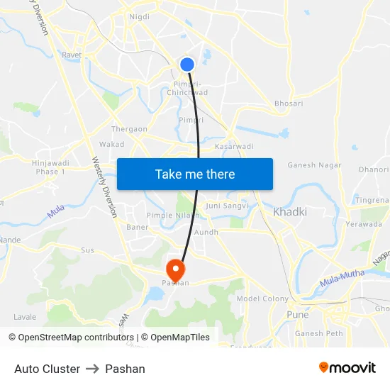 Auto Cluster to Pashan map