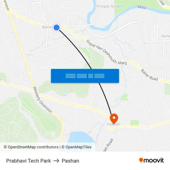 Prabhavi Tech Park to Pashan map