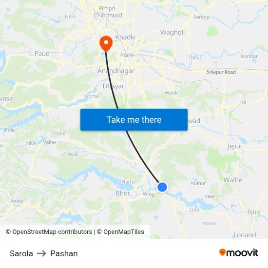 सरोला to पाषाण map