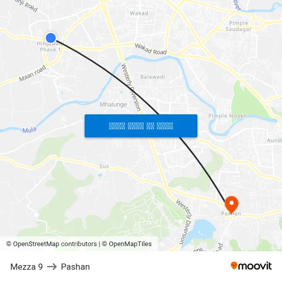 मेज़्ज़ा 9 to पाषाण map