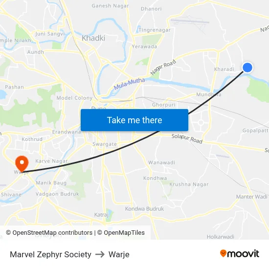 मार्वल ज़ेफिर सोसाइटी to वार्जे map