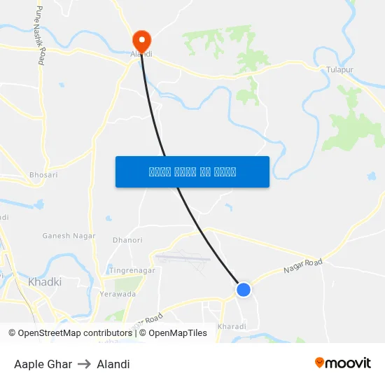 आप्ले घर to अलंदी map