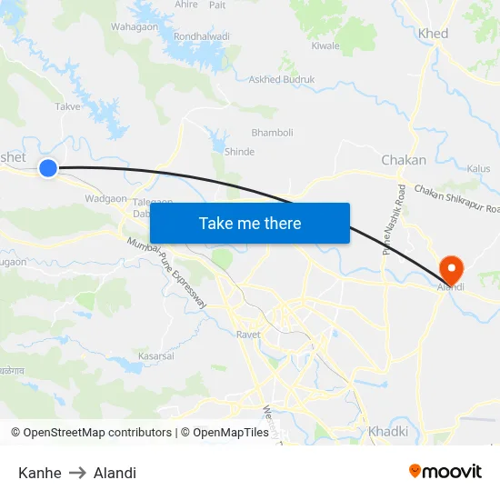 कन्हे to अलंदी map