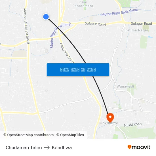 चुडामण तालीम to कोंढवा map