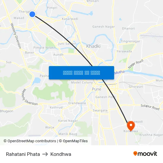 रहाटनी फाटा to कोंढवा map