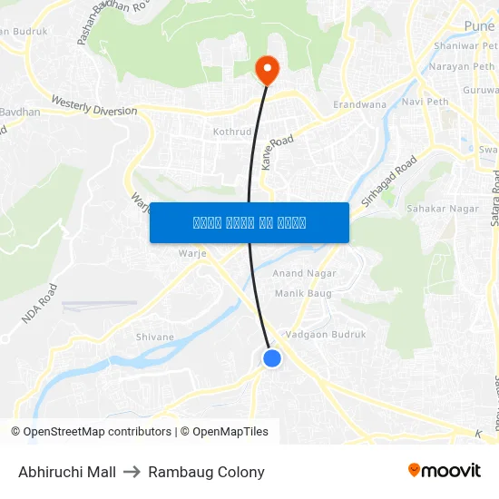 अभिरुचि मॉल to रामबाग कॉलोनी map