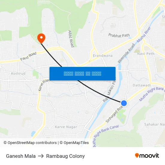 गणेश माला to रामबाग कॉलोनी map