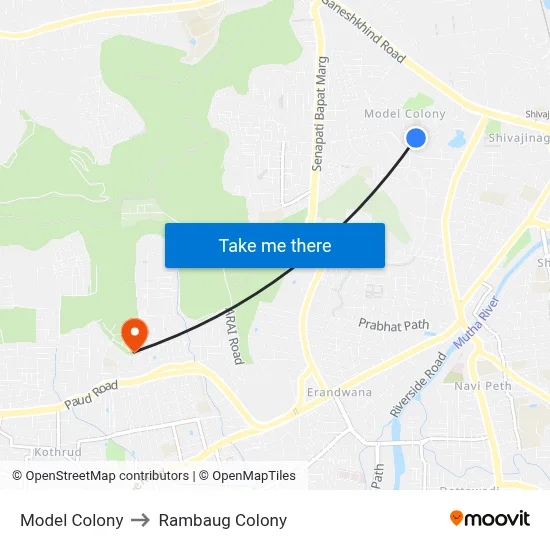 Model Colony to Rambaug Colony map