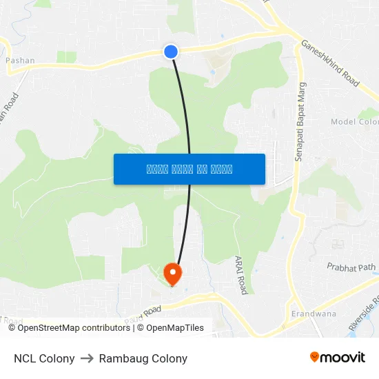 एनसीएल कॉलोनी to रामबाग कॉलोनी map