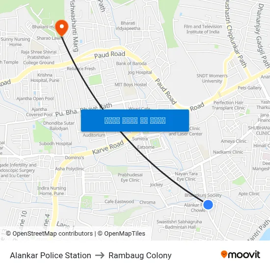 अलंकार पुलिस स्टेशन to रामबाग कॉलोनी map