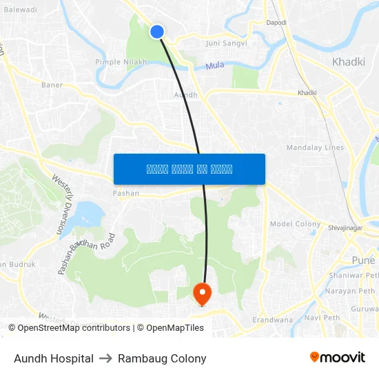 आंध हॉस्पिटल to रामबाग कॉलोनी map