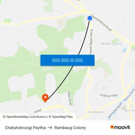चतुःश्रृंगी पायथा to रामबाग कॉलोनी map