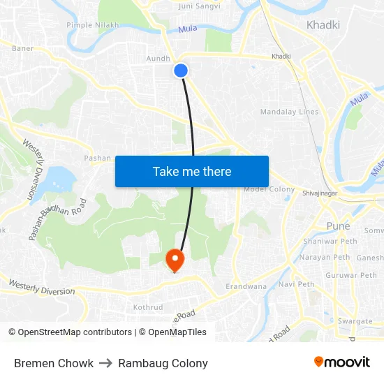 Bremen Chowk to Rambaug Colony map