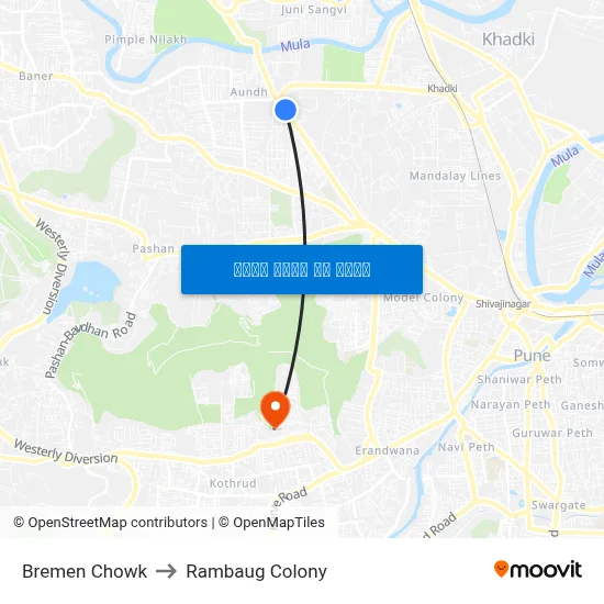 ब्रेमेन चौक to रामबाग कॉलोनी map