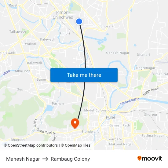महेश नगर to रामबाग कॉलोनी map