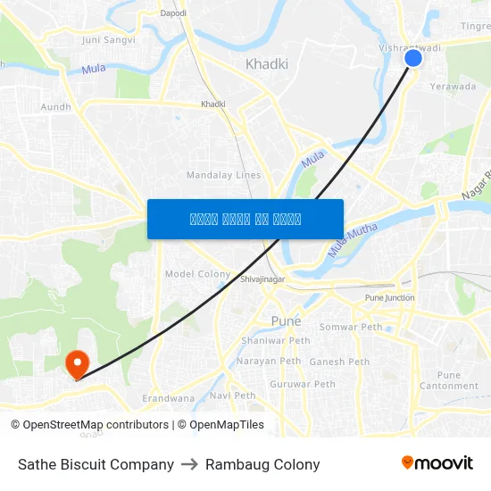 साठे बिस्किट कंपनी to रामबाग कॉलोनी map