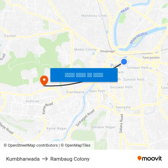 कुंभारवाड़ा to रामबाग कॉलोनी map