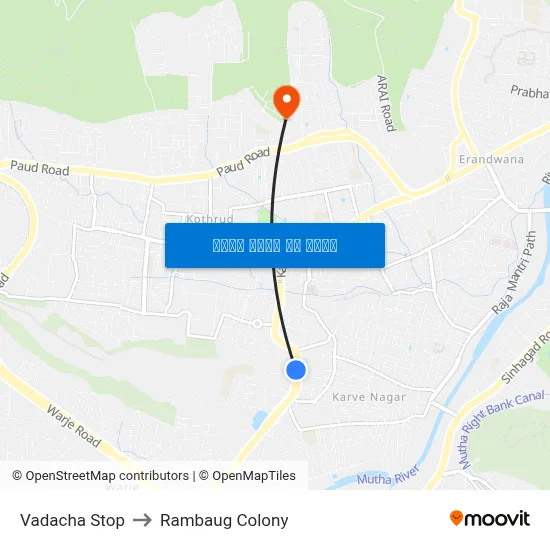 वडाचा स्टॉप to रामबाग कॉलोनी map