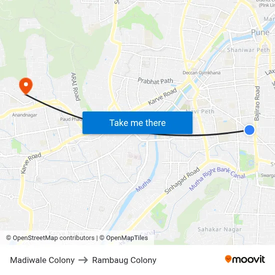 माडीवाले कॉलोनी to रामबाग कॉलोनी map