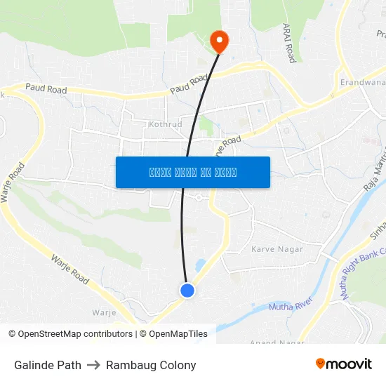 Galinde Path to Rambaug Colony map