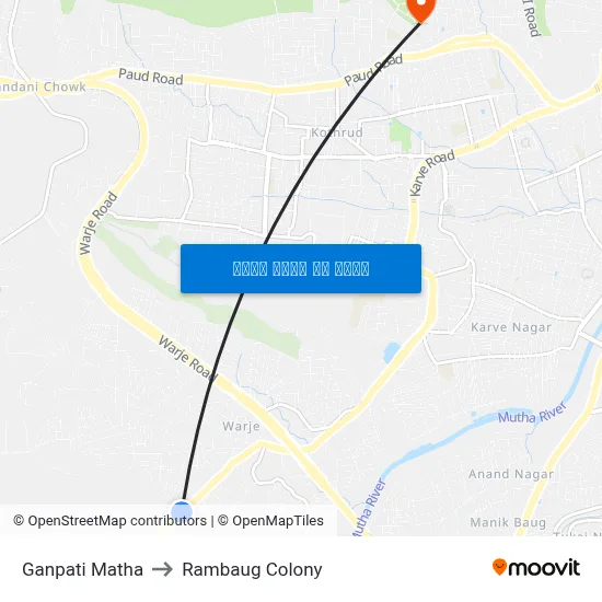 गणपति माथा to रामबाग कॉलोनी map