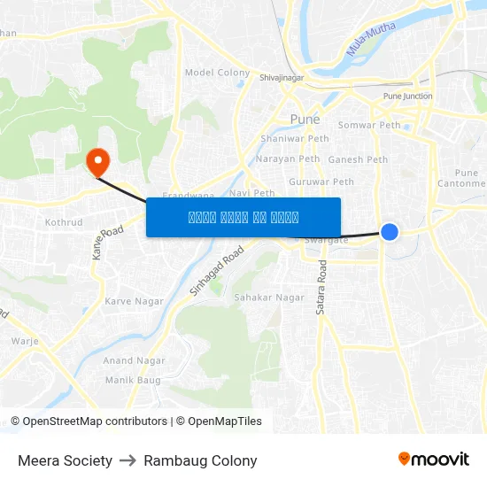 मीरा सोसाइटी to रामबाग कॉलोनी map