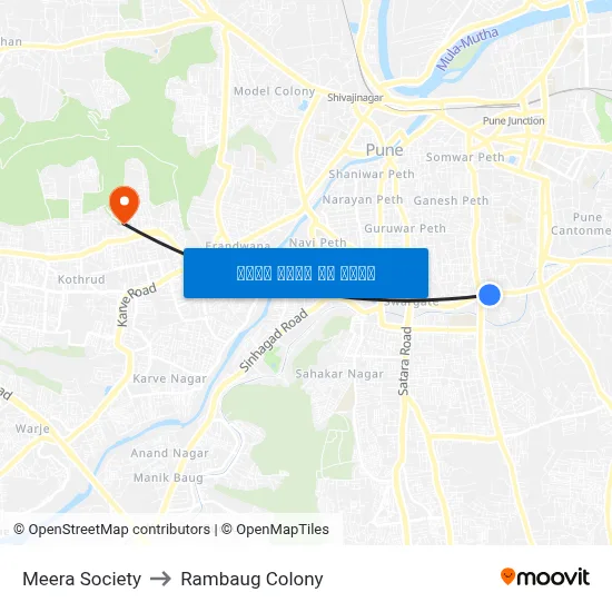 मीरा सोसाइटी to रामबाग कॉलोनी map