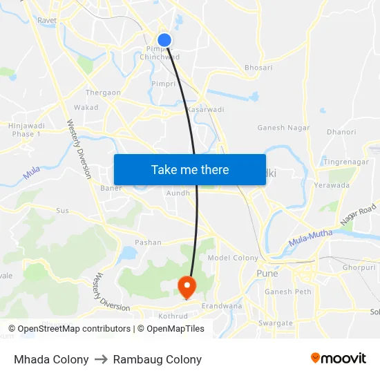 Mhada Colony to Rambaug Colony map