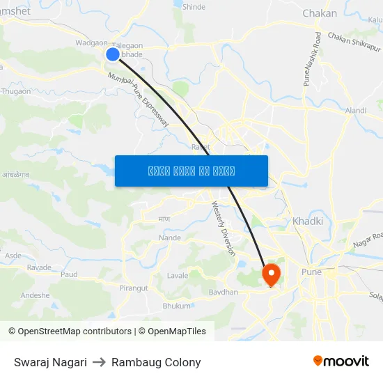 स्वराज नगरी to रामबाग कॉलोनी map