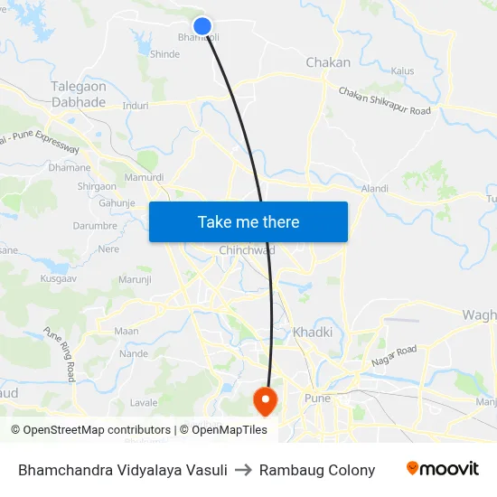 Bhamchandra Vidyalaya Vasuli to रामबाग कॉलोनी map
