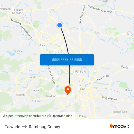 तलवाडे to रामबाग कॉलोनी map