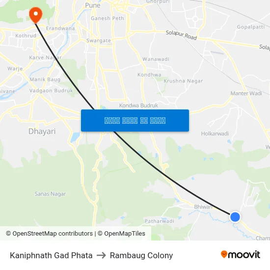 कनिफनाथ गड फाटा to रामबाग कॉलोनी map