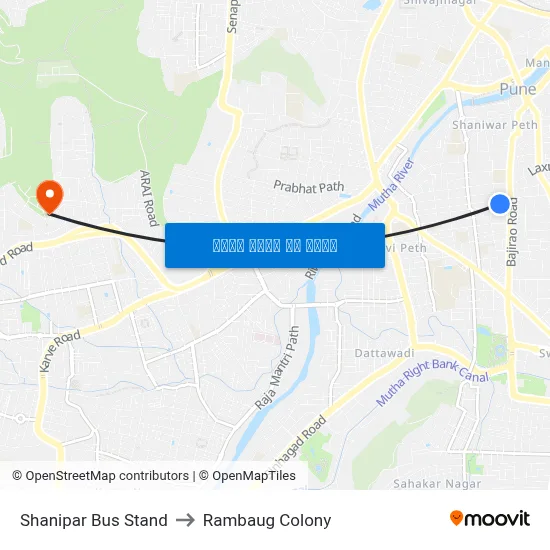 शनिपार बस स्टैंड to रामबाग कॉलोनी map