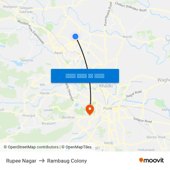 रुपी नगर to रामबाग कॉलोनी map