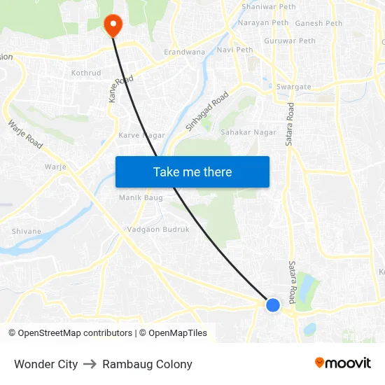 Wonder City to Rambaug Colony map