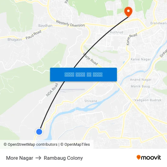मोरे नगर to रामबाग कॉलोनी map