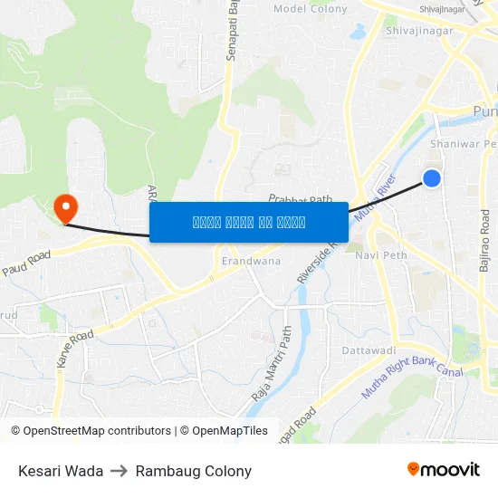 केसरी वाडा to रामबाग कॉलोनी map