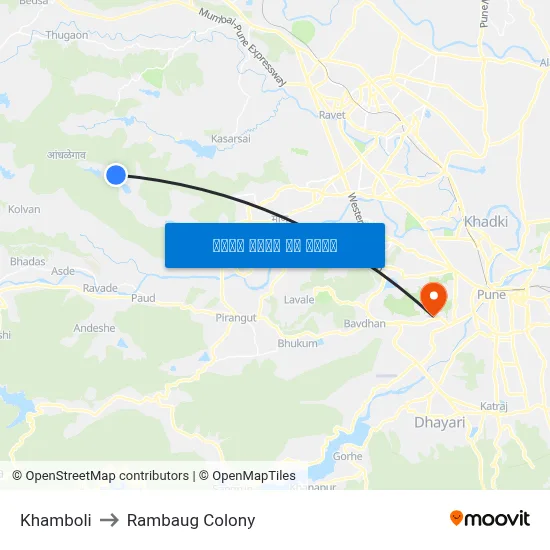 खांबोली to रामबाग कॉलोनी map