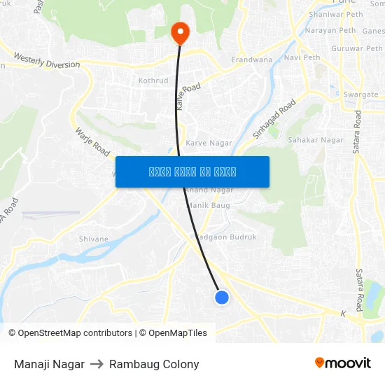 मनाजी नगर to रामबाग कॉलोनी map