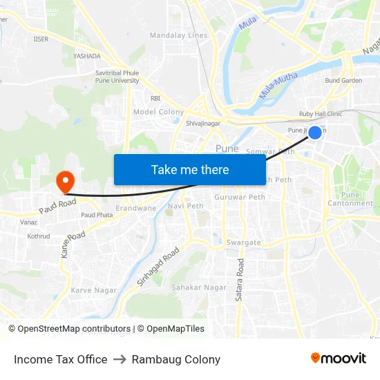 आयकर कार्यालय to रामबाग कॉलोनी map