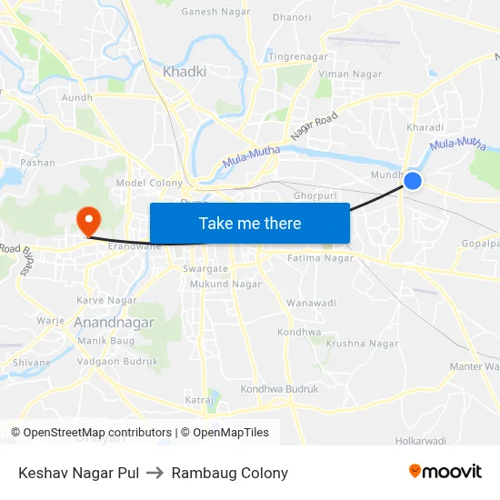 केशव नगर पूल to रामबाग कॉलोनी map