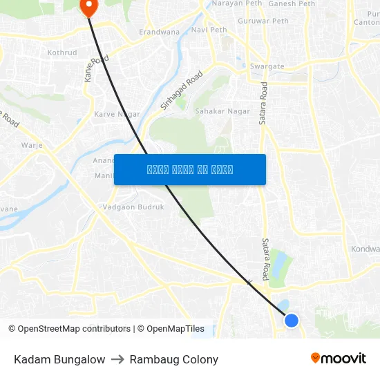 कदम बंगलो to रामबाग कॉलोनी map