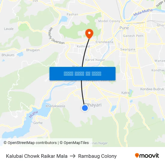 कालुबाई चौक रायकर माला to रामबाग कॉलोनी map