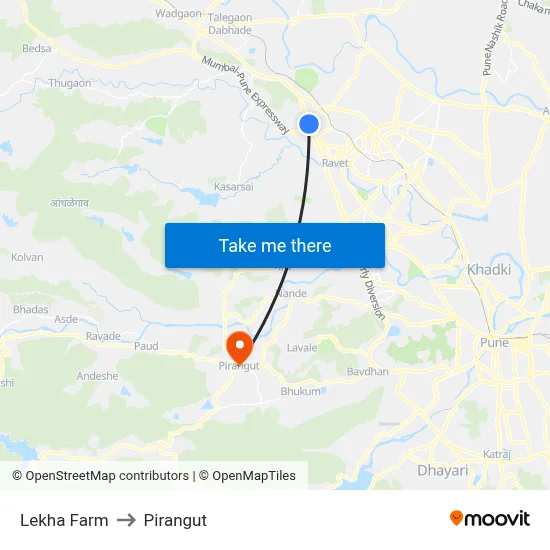 लेखा फार्म to पिरंगुत map