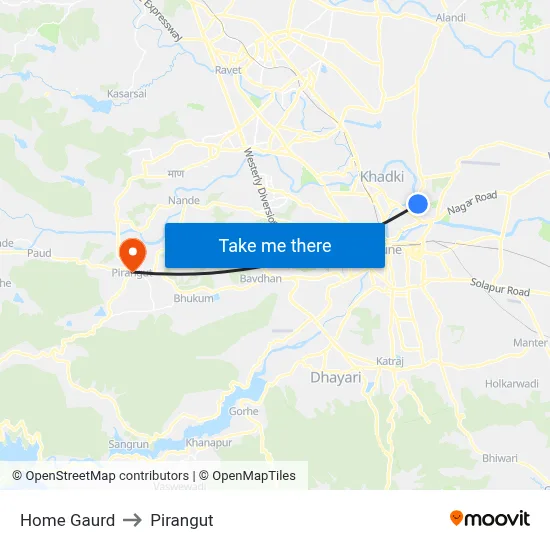 होम गार्ड to पिरंगुत map