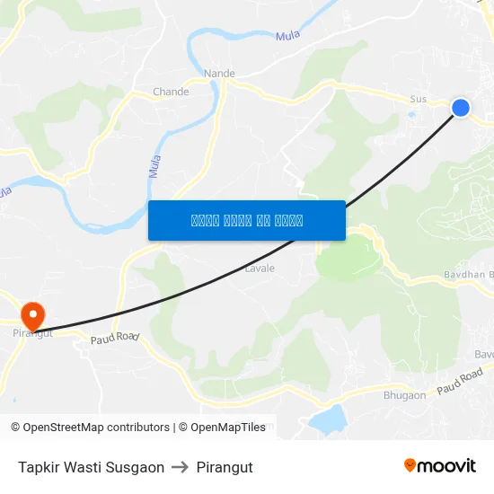 टपकीर वस्ती सुसगाव to पिरंगुत map