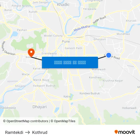 Ramtekdi to Kothrud map