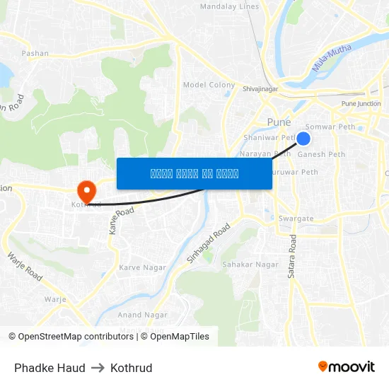 फडके हौद to कोथरुड map