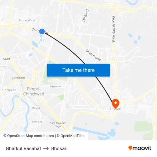 घरकुल वसाहत to भोसारी map