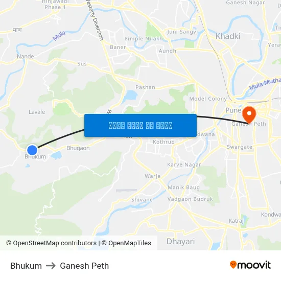 भुकुम to गणेश पेठ map